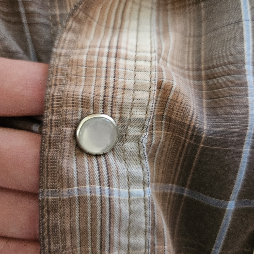 High Noon pearl snap Plaid short sleeve shirt‎ size small - Picture 5 of 5